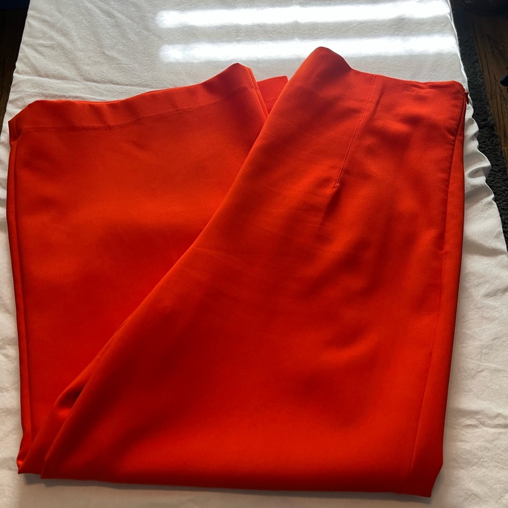 Zara Women's Vibrant Orange Trousers